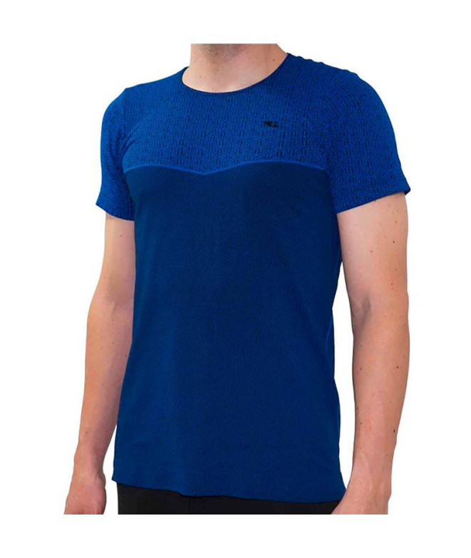 Camiseta Running by Hanker Dung Manga curta azul