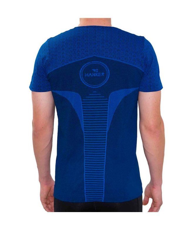 Camiseta de Running Hanker Dung Manga Corta Azul