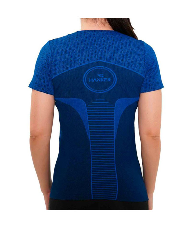 Camiseta Running by Hanker Dung Manga curta azul