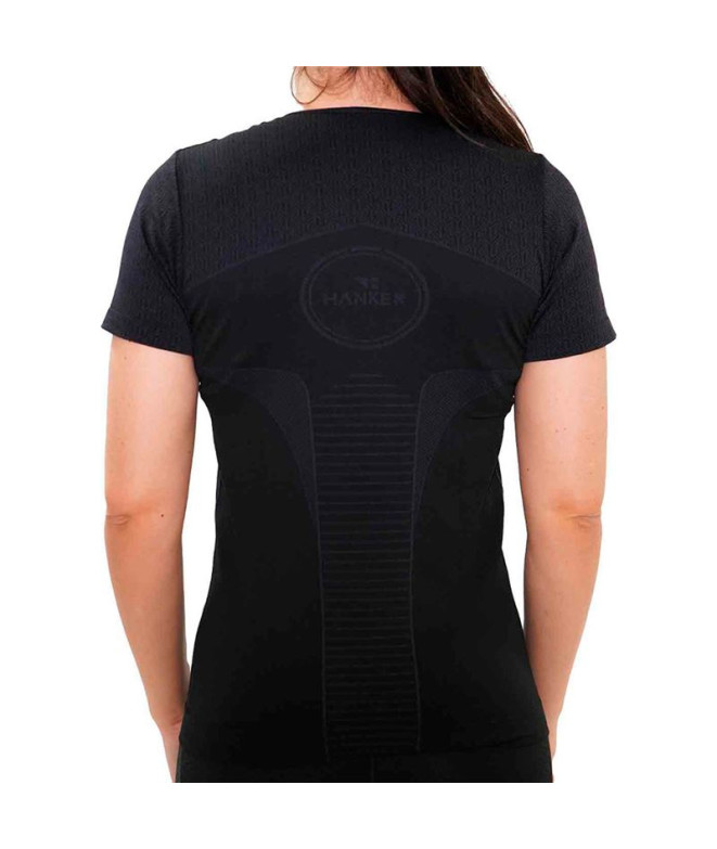 Camiseta Running by Hanker Dung Manga curta Preto