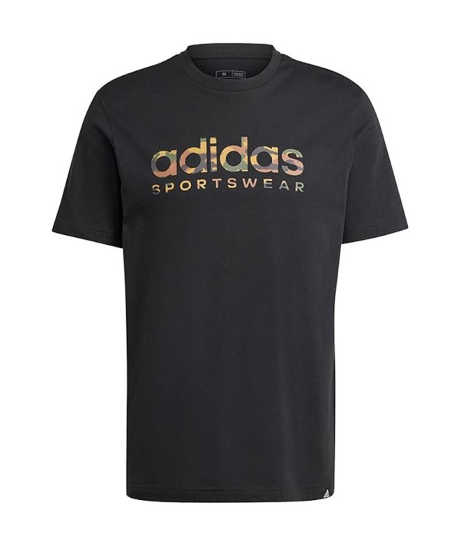 Camiseta adidas Homem Camo Lin Preto