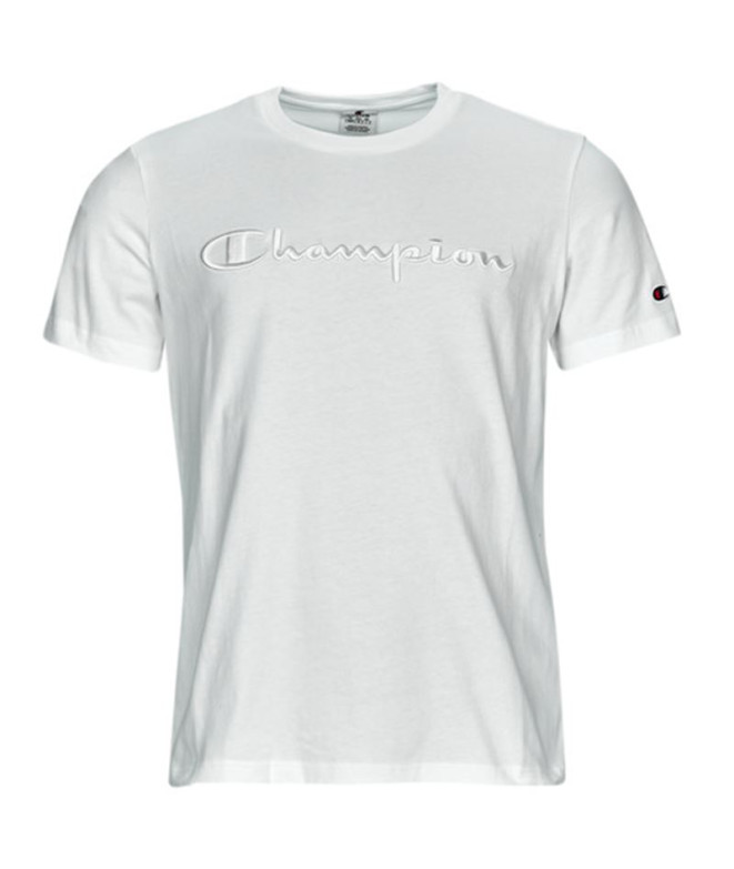 T-shirt Champion Homme T-Shirt à col roulé blanc