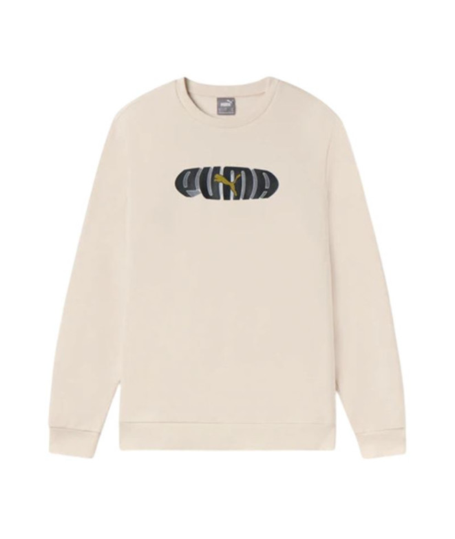 Sudadera Casual Puma Essentials+ Graphic Crew Fl Hombre