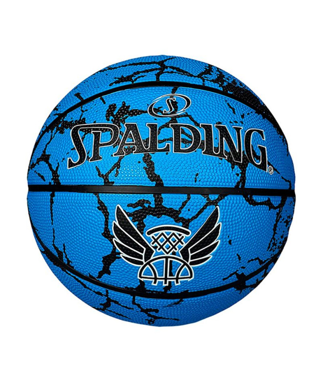 Ballons Basket-ball Spalding de Flight Crack Bleu & Noir Sz5 Caoutchouc