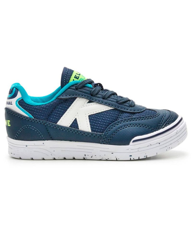 Zapatillas De Fútbol Sala Kelme Trueno Lace Infantil Marino y Blanco