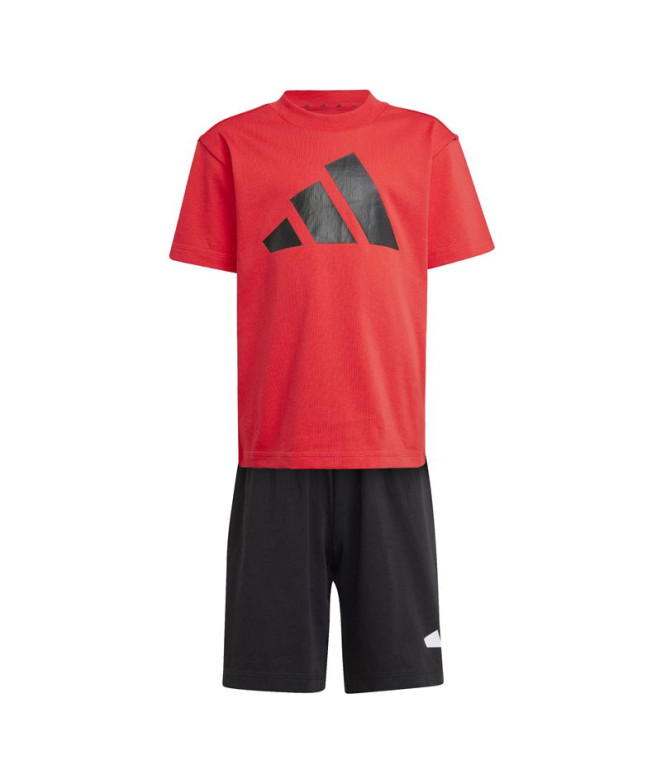 Conjunto adidas Lk Bl T-Set 160 Infantil Rojo/Negro