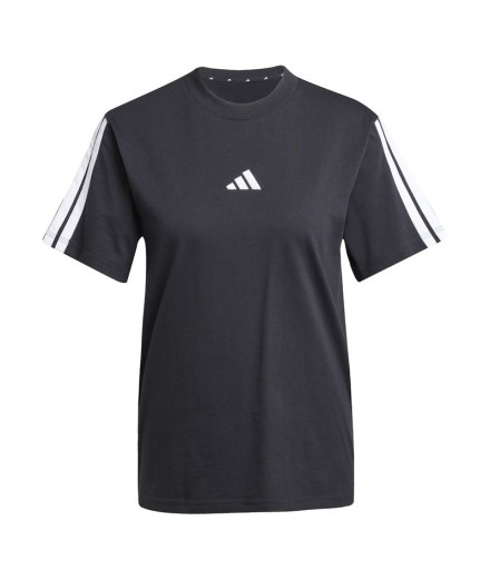 Camiseta adidas Mulher 3 Bandas Sj Preto/Branco