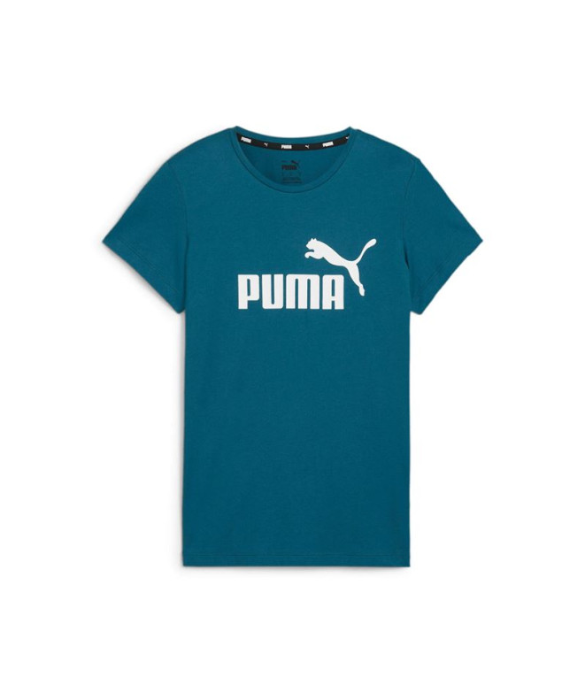 Camiseta Puma Essentials Logo Mujer Azul