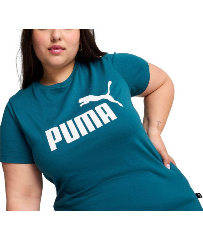 Camiseta Mulher Puma Essentials Logo Azul