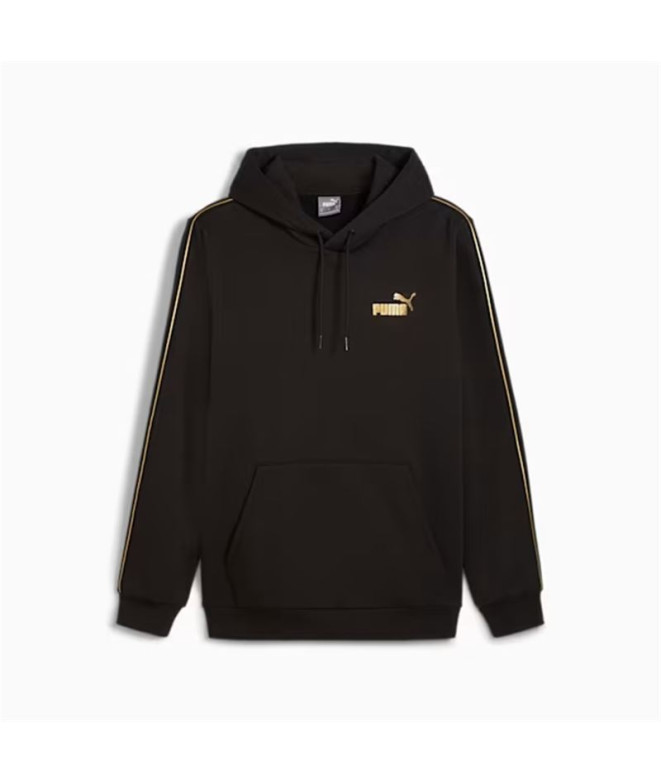 Sudadera Puma Ess Tape Minimal Gold Fl Hombre Negro