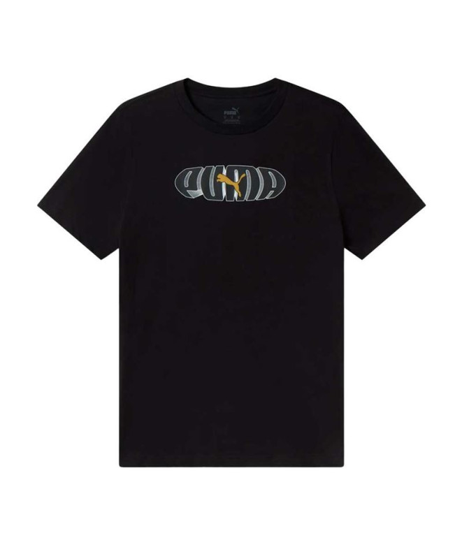 Camiseta Puma Ess+ Graphic Hombre Negro