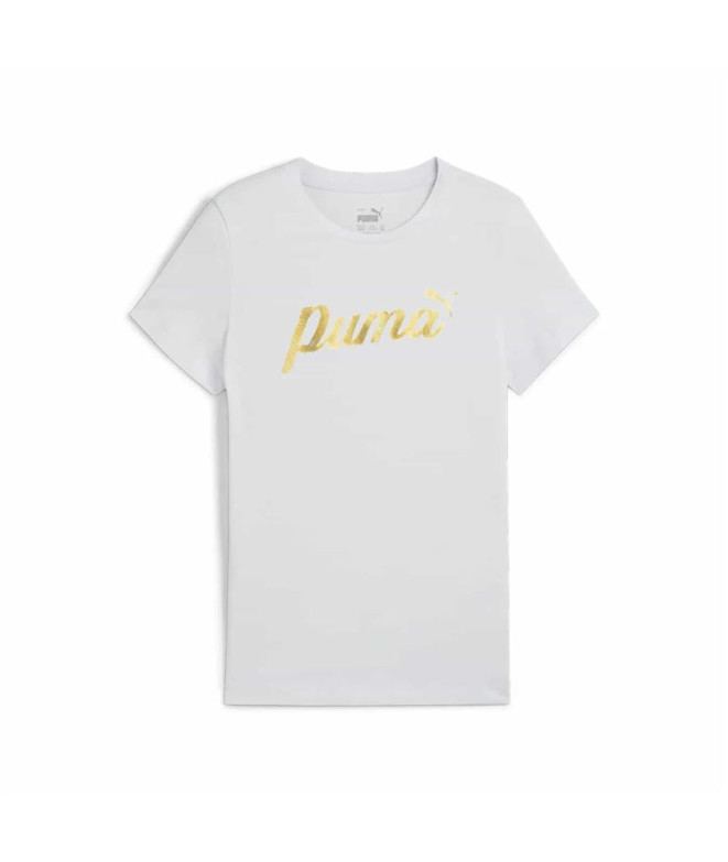 Camiseta de Casual Puma Ess+ Script Metallic G Niña