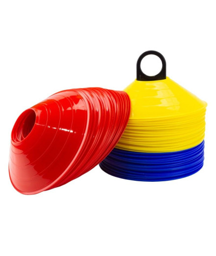 Set Zastor 60 Cones Ag-605 Vermelho/Azul/Amarelo