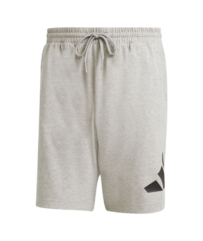 Calça adidas Homem Calções com logótipo grande cinzento/preto