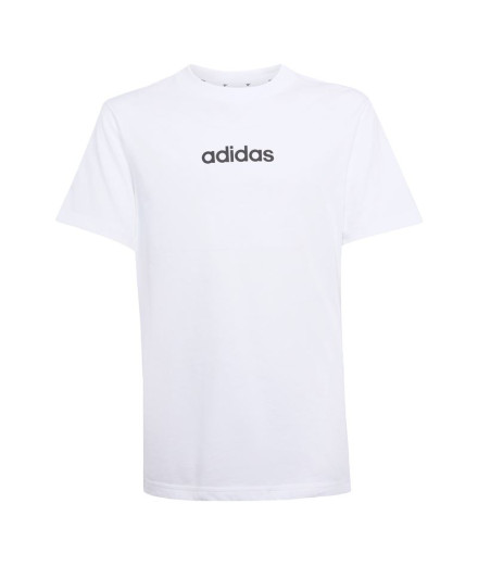 Camiseta adidas Linear 160 Infantil Branco/Preto