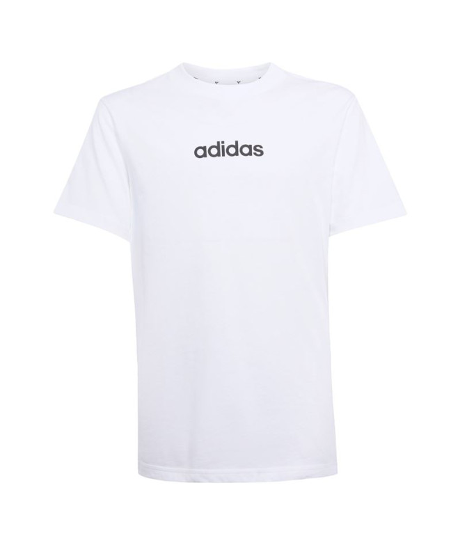 Camiseta adidas Infantil Linear 160 Branco/Preto