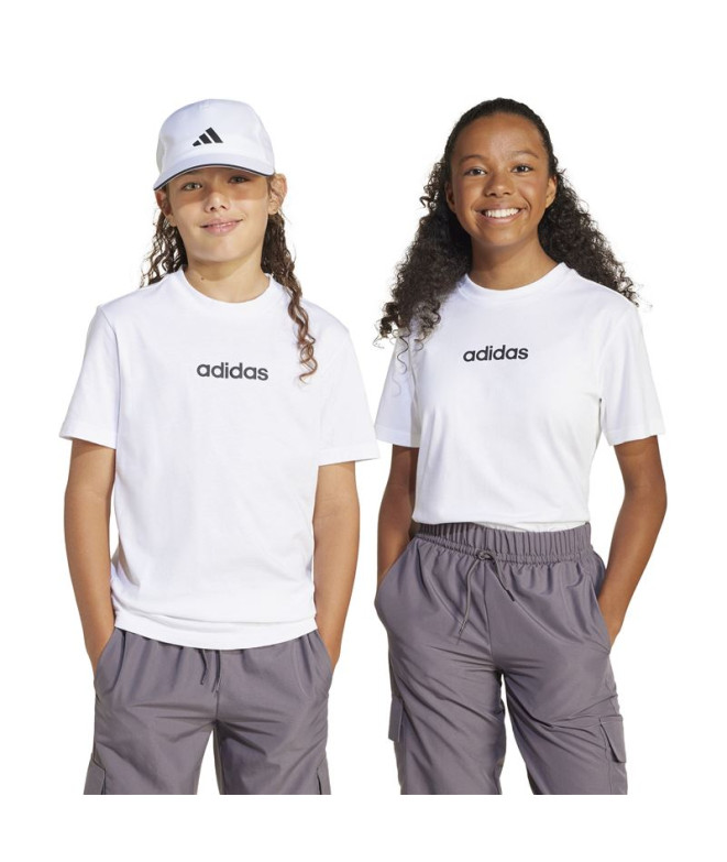 Camiseta adidas Linear 160 Infantil Blanco/Negro