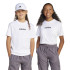 Camiseta adidas Linear 160 Infantil Branco/Preto