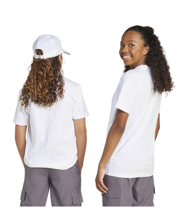 T-shirt adidas Linear 160 Enfant Blanc/Noir