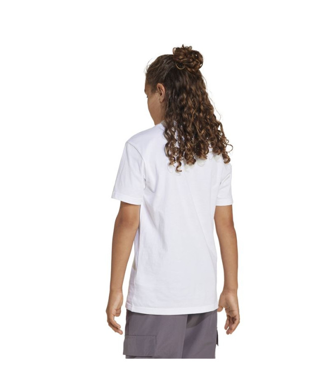 Camiseta adidas Linear 160 Infantil Branco/Preto