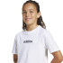 Camiseta adidas Linear 160 Infantil Branco/Preto