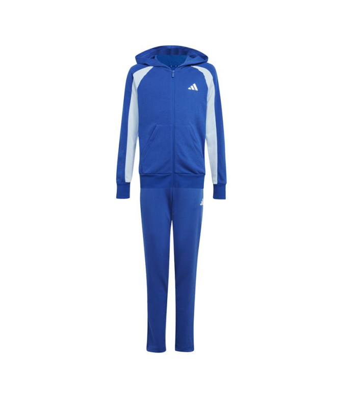 adidas French Terry Enfant Tracksuit Colorblock Bleu