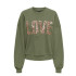 Moletom Only Onlkatya L/S Love Loden Verde Mulher