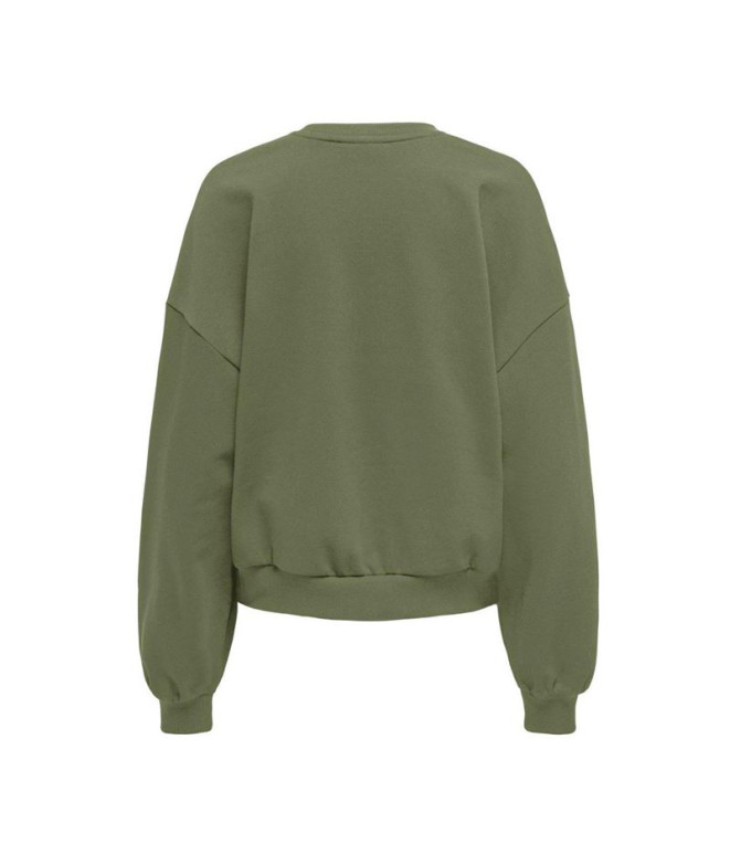 Moletom Only Onlkatya L/S Love Loden Verde Mulher