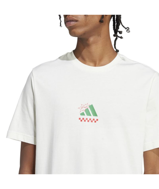 Camiseta adidas Homem Pizza branca