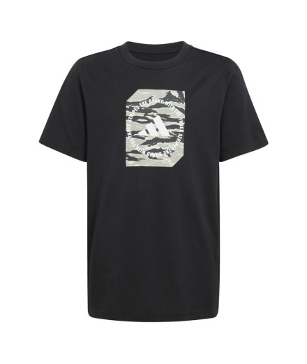 Camiseta adidas Camo Box Niño Negro