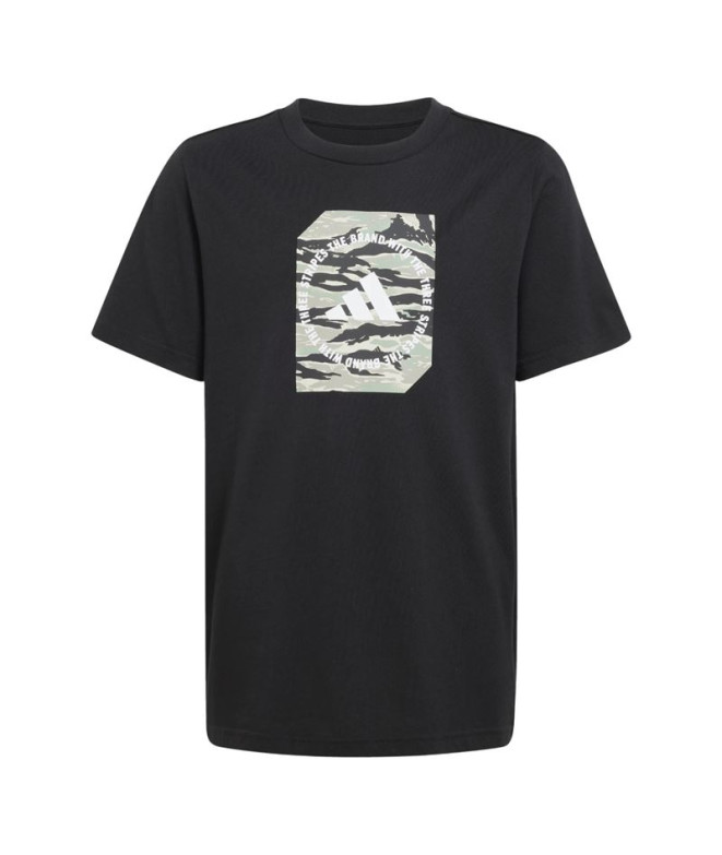 Camiseta adidas Menino Caixa Camo Preto