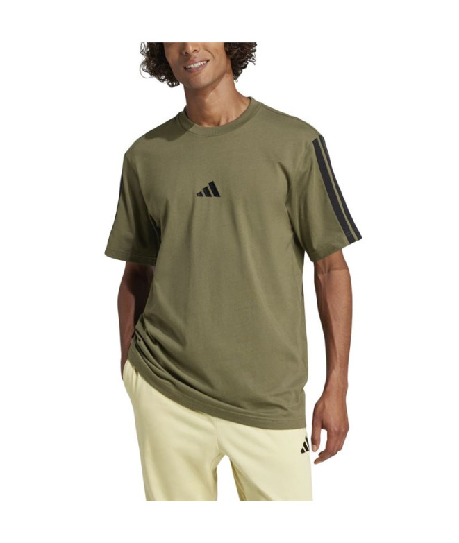 T-shirt adidas Homme 3Bands Vert foncé/Noir