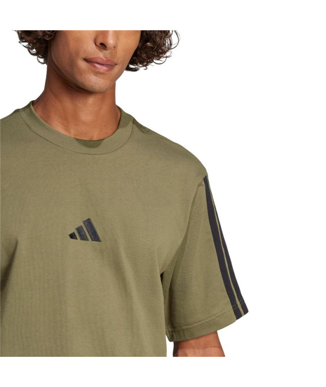 Camiseta adidas Homem 3Bands Verde escuro/preto