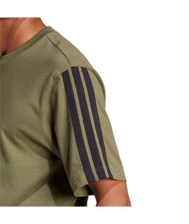 Camiseta adidas Homem 3Bands Verde escuro/preto