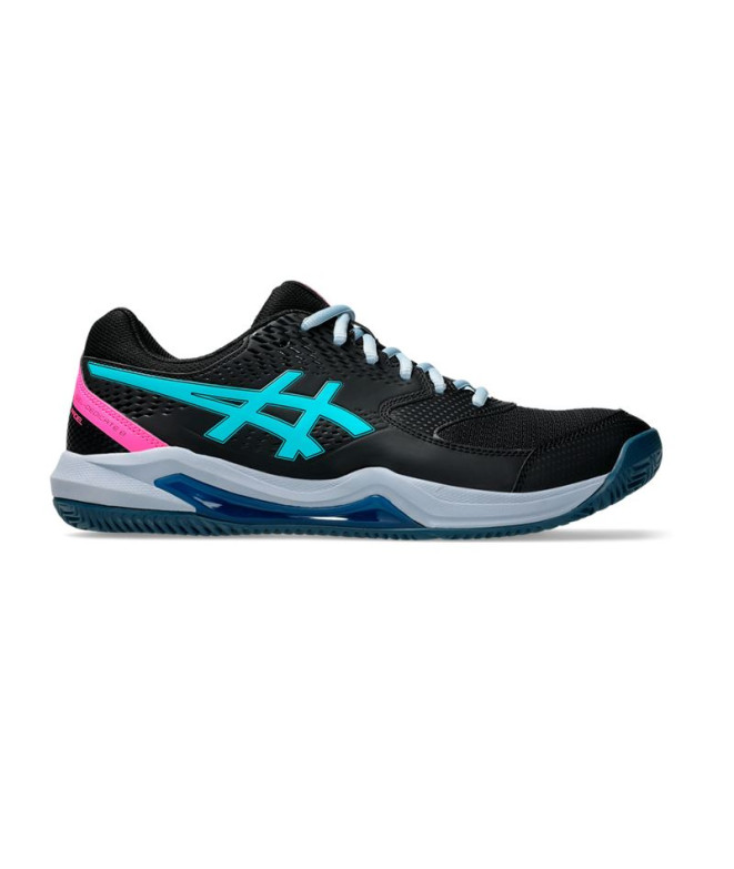 Sapatilhas Gel Homem padel ASICS -Dedicate 8 Padel Preto/Aqua