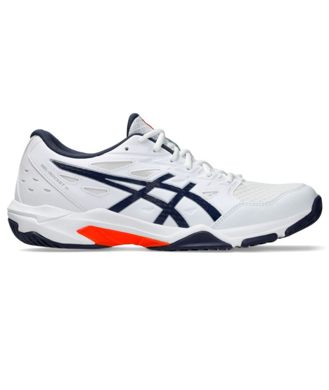 Zapatillas de Balonmano ASICS Gel-Rocket 11 Hombre Blanco/Azul Marino
