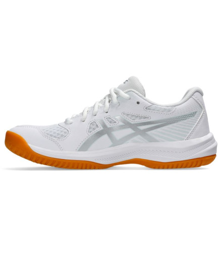 Chaussures Handball Femme by ASICS Upcourt 6 Blanc 2