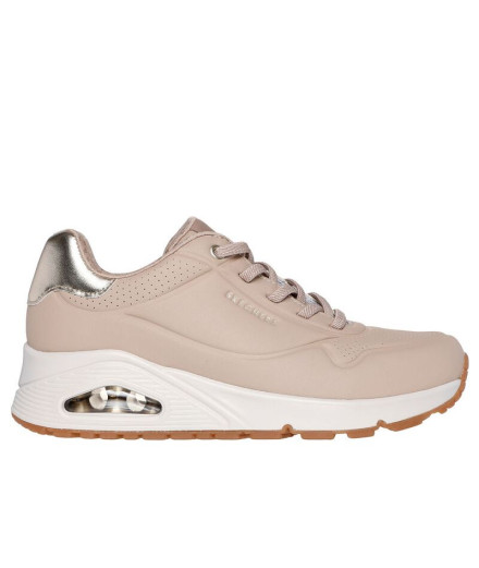 Chaussures Skechers Uno - Shimmer Away Femme Beige