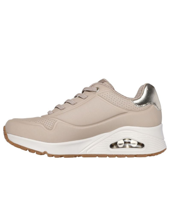 Chaussures Skechers Uno - Shimmer Away Femme Beige