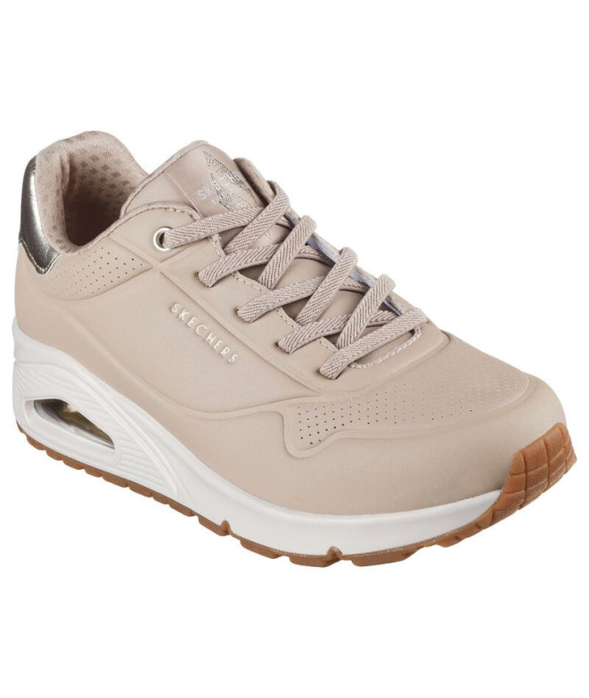 Chaussures Skechers Uno - Shimmer Away Femme Beige