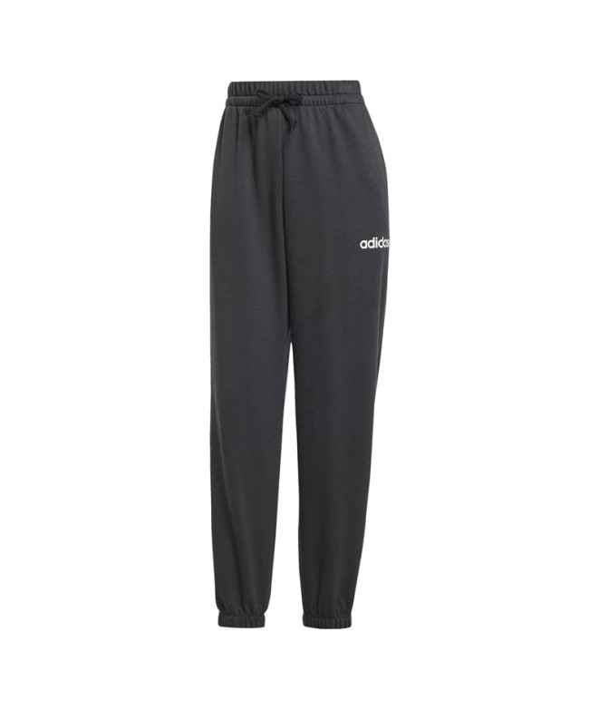 Calça adidas French Terry Mulher Linear Cf Preto/Branco