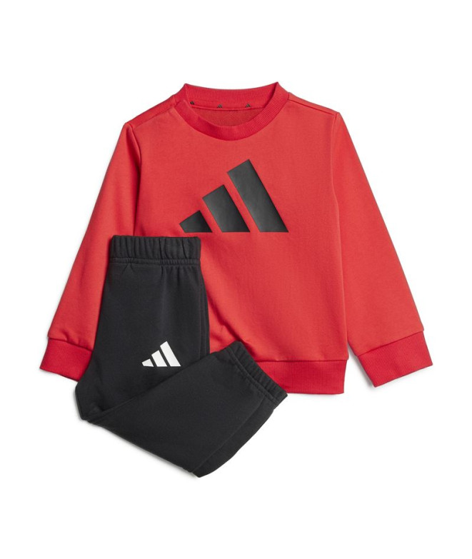 adidas French Terry Fato de treino Big Logo Jog Bebé Vermelho/Preto