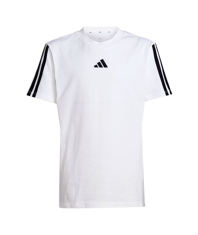 Camiseta adidas 3 Bandas Infantil Blanco/Negro