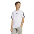 Camiseta adidas 3 Bandas Infantil Blanco/Negro