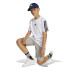 Camiseta adidas Infantil 3 bandas Branco/Preto