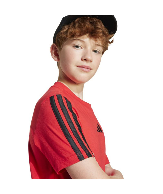 T-shirt adidas Enfant 3 bandes Rubpur/Noir