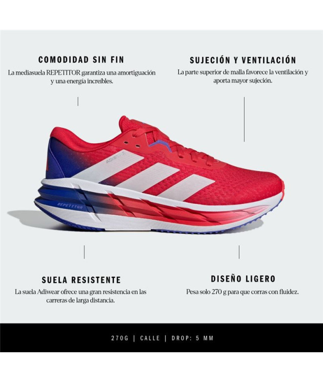 Chaussures Running adidas Homme de Adistar 3 Red