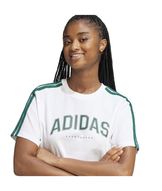 Camiseta adidas Mulher Softs Branco
