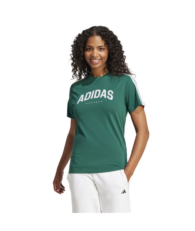 Camiseta adidas Mulher Softs Verde Escuro