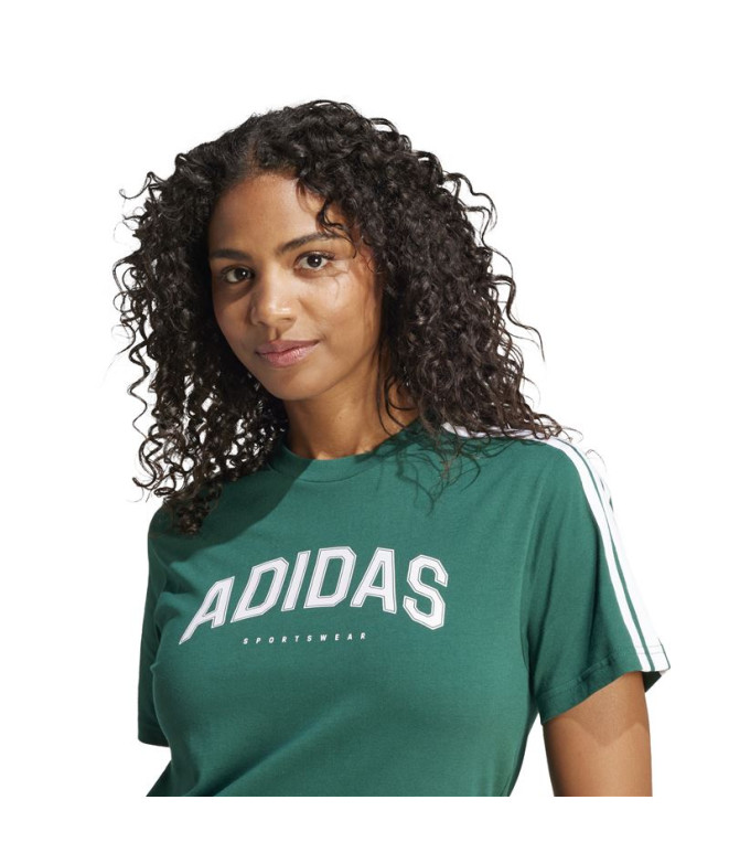 Camiseta adidas Mulher Softs Verde Escuro